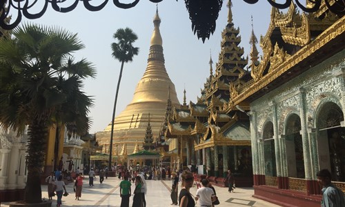 Myanmar - památky, příroda, koupání - Yangon - pagoda Shwedagon