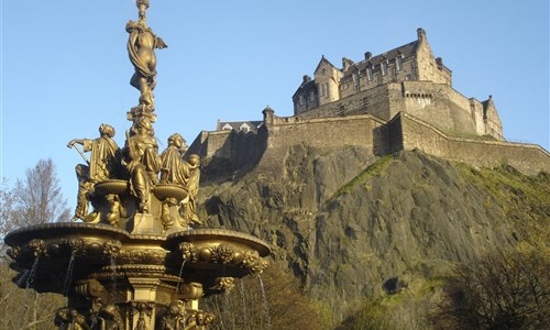 Anglie, Skotsko, Wales - autobus/letadlo - Edinburgh - hrad