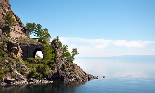 Jezero Bajkal - návrat do přírody - letecky - Circum Baikal railway