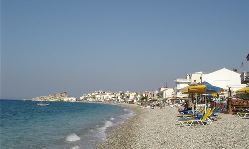 Hotel Kokkari Beach *** - Řecko, Samos, Kokkari - hotel Kokkari Beach, pláž
