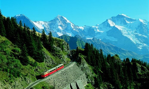 Švýcarské železniční dobrodružství 3 - Schynige Platte s výhledem na Eiger, Mönch a Jungfrau