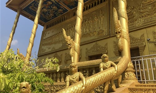 Laos a Kambodža s koupáním - PhnomPenh - zlatý chrám