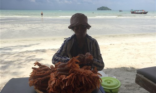 Laos a Kambodža s koupáním - Sihanoukville - prodačka krevet