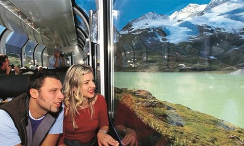 Švýcarsko letecky s panoramatickými vlaky - Švýcarsko let