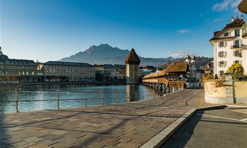 Luzern, Pilatus a parní zubačka na Rigi - město Luzern