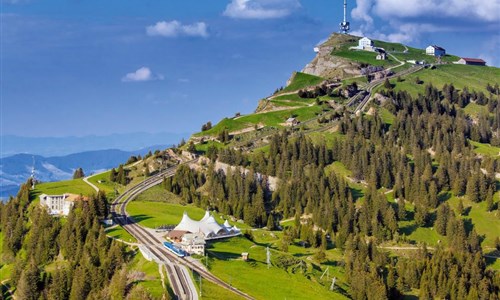 Luzern, Pilatus a parní zubačka na Rigi - pohled na Rigi