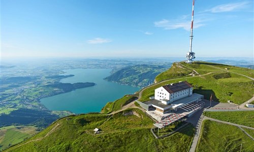Luzern, Pilatus a parní zubačka na Rigi - hora Rigi Kulm