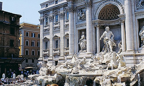 Rychlovlaky napříč Itálií - Řím - fontána di Trevi