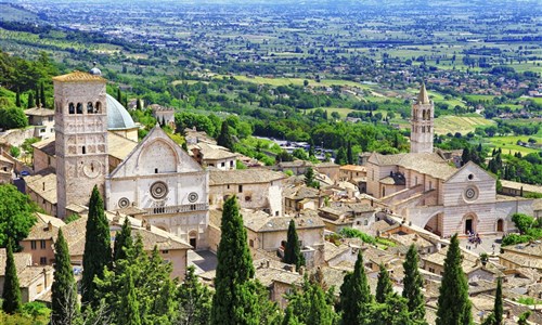 Perly střední Itálie - s koupáním, pizzou a vínem - Assisi